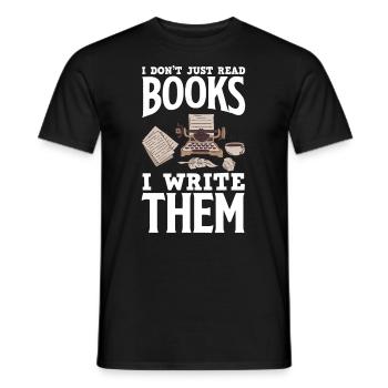 Author Author Funny Author Gift - Men's T-Shirt - black - Front - AI Model Male 178 light (178cm)
