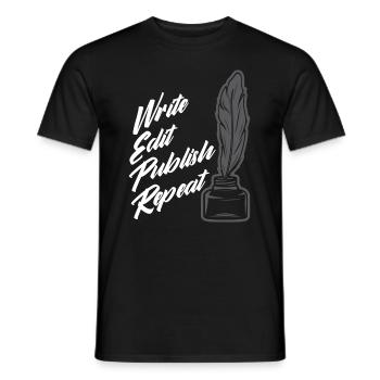 Author Author Funny Author Gift - Men's T-Shirt - black - Front - AI Model Male 178 light (178cm)