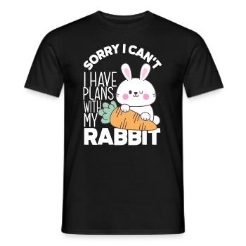 Rabbit Rabbit Pet Rabbit Mama Gift - Men's T-Shirt - black - Front - AI Model Male 178 light (178cm)