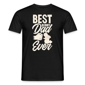 Rabbit Rabbit Pet Rabbit Papa Gift - Men's T-Shirt - black - Front - AI Model Male 178 light (178cm)