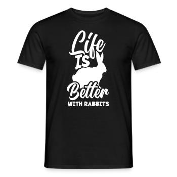 Rabbit Rabbit Pet Rabbit Mama Gift - Men's T-Shirt - black - Front - AI Model Male 178 light (178cm)