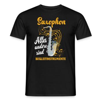 Saxophon Saxophon Saxophon - Männer T-Shirt - Schwarz - Vorne - AI Model Male 178 light (178cm)