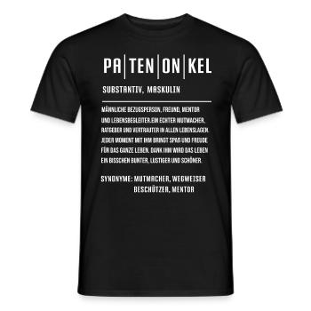 Patenonkel Definition Pate Taufpate Paten Firmung - Männer T-Shirt - Schwarz - Vorne - AI Model Male 178 light (178cm)