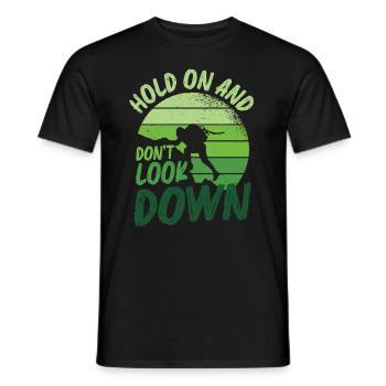 Ne regardez pas vers le bas le bloc, l’escalade. - T-shirt homme - noir - Devant - AI Model Male 178 light (178cm)