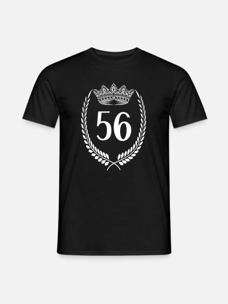 56° compleanno Numero anniversario 56 - T-shirt uomo - nero