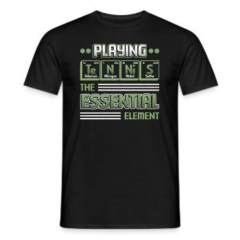 Tennis Das Essentielle Element Lustiges Tennis - Männer T-Shirt - Schwarz - Vorne - AI Model Male 178 light (178cm)