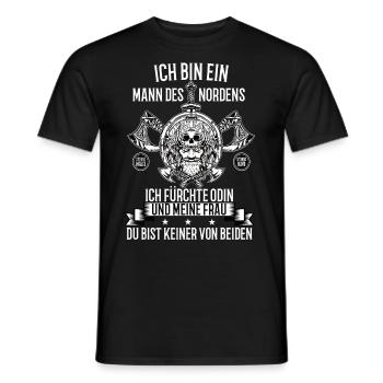 Wikinger Krieger Nordmann Axt Valhalla Nordmänner - Männer T-Shirt - Schwarz - Vorne - AI Model Male 178 light (178cm)