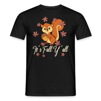 Dear Squirrels Thanksgiving Autumn All of You - Men's T-Shirt - black - Front - AI Model Male 178 light (178cm)