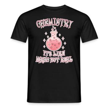 Chemistry - It's Like Magic But Real - Men's T-Shirt - black - Front - AI Model Male 178 light (178cm)