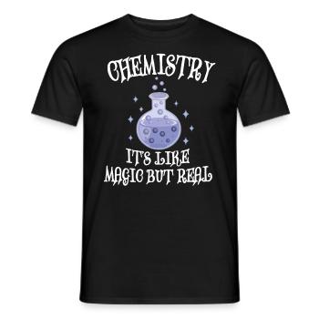 Chemistry - It's Like Magic But Real - Men's T-Shirt - black - Front - AI Model Male 178 light (178cm)