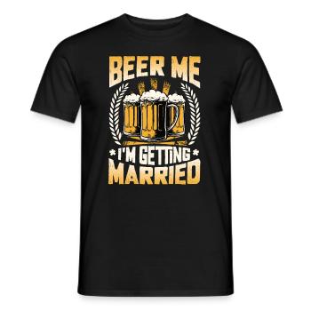 Beer Me Je me marie. - T-shirt homme - noir - Devant - AI Model Male 178 light (178cm)