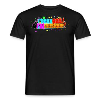 J'peux pas j'ai musique - T-shirt homme - noir - Devant - AI Model Male 178 light (178cm)