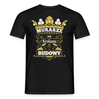 murarze se krolami budowy - Männer T-Shirt - Schwarz - Vorne - AI Model Male 178 light (178cm)