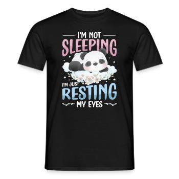 I'm Not Sleeping, I'm Just Resting My Eyes. - Men's T-Shirt - black - Front - AI Model Male 178 light (178cm)