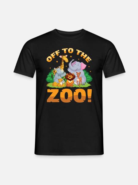 Off to the zoo - Men's T-Shirt - black
