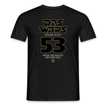 Ça y est, j’ai maintenant 53 ans - T-shirt homme - noir - Devant - AI Model Male 178 light (178cm)