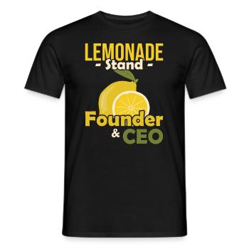 Lemonade Stand Founder and CEO Limonadenstand - Men's T-Shirt - black - Front - AI Model Male 178 light (178cm)