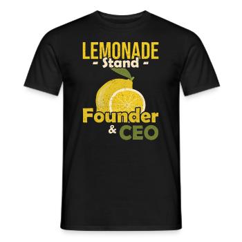 Lemonade Stand Founder and CEO Limonadenstand - Men's T-Shirt - black - Front - AI Model Male 178 light (178cm)