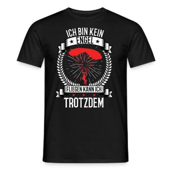 Ich Bin Kein Engel Gleitschirm Paragleiten Gleiter - Männer T-Shirt - Schwarz - Vorne - AI Model Male 178 light (178cm)