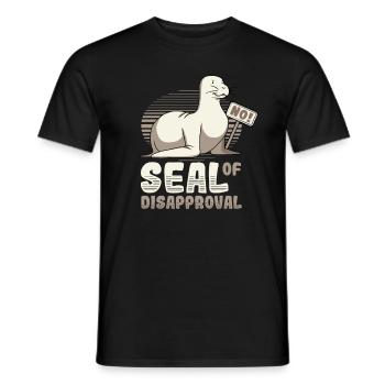 Sceau de rejet dire non. - T-shirt homme - noir - Devant - AI Model Male 178 light (178cm)