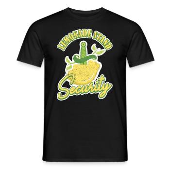 Stand de limonade Sécurité Limonadenstand - T-shirt homme - noir - Devant - AI Model Male 178 light (178cm)