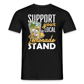 Support your Local Lemonade Stand Limonadenstand - Men's T-Shirt - black - Front - AI Model Male 178 light (178cm)