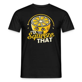 Lemon Id Squeeze That Lemon Stand - Men's T-Shirt - black - Front - AI Model Male 178 light (178cm)