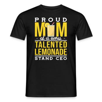 Proud Mom of a talented CEO lemonade stand - Men's T-Shirt - black - Front - AI Model Male 178 light (178cm)