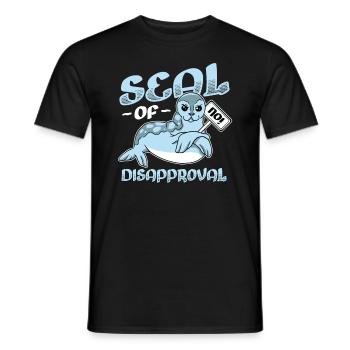 Sceau de rejet dire non. - T-shirt homme - noir - Devant - AI Model Male 178 light (178cm)