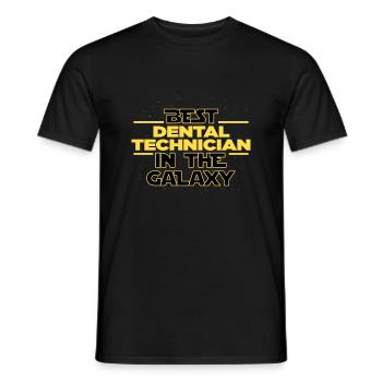 Best Dental technician in the galaxy tooth - Men's T-Shirt - black - Front - AI Model Male 178 light (178cm)
