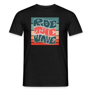 Ride the Wave | Surfer Windsurfing Kitesurfing - Men's T-Shirt - black - Front - AI Model Male 178 light (178cm)