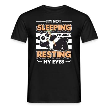 I'm Not Sleeping, I'm Just Resting My Eyes. - Men's T-Shirt - black - Front - AI Model Male 178 light (178cm)
