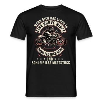 Motorrad Biker Motorradfahrer bike Rocker Rentner - Männer T-Shirt - Schwarz - Vorne - AI Model Male 178 light (178cm)