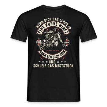 Motorrad Biker Motorradfahrer bike Rocker Rentner - Männer T-Shirt - Schwarz - Vorne - AI Model Male 178 light (178cm)