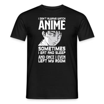 Funny Anime Gift - Men's T-Shirt - black - Front - AI Model Male 178 light (178cm)
