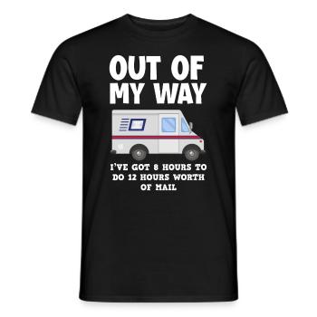 Lustige Briefzusteller Briefträger Post Geschenke - Männer T-Shirt - Schwarz - Vorne - AI Model Male 178 light (178cm)