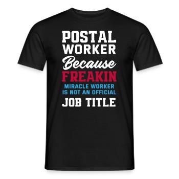 Lustige Briefzusteller Briefträger Post Geschenke - Männer T-Shirt - Schwarz - Vorne - AI Model Male 178 light (178cm)