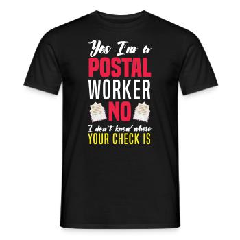 Lustige Briefzusteller Briefträger Post Geschenke - Männer T-Shirt - Schwarz - Vorne - AI Model Male 178 light (178cm)