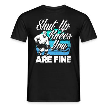 Lustiges Eishockey Hockey Geschenk Geschenkidee - Männer T-Shirt - Schwarz - Vorne - AI Model Male 178 light (178cm)