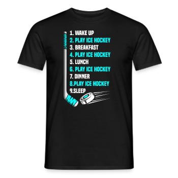 Lustiges Eishockey Hockey Geschenk Geschenkidee - Männer T-Shirt - Schwarz - Vorne - AI Model Male 178 light (178cm)