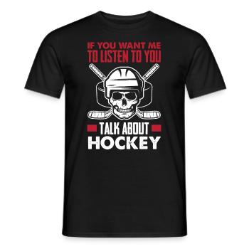 Lustiges Eishockey Hockey Geschenk Geschenkidee - Männer T-Shirt - Schwarz - Vorne - AI Model Male 178 light (178cm)