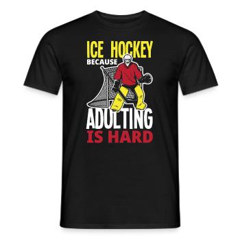 Lustiges Eishockey Hockey Geschenk Geschenkidee - Männer T-Shirt - Schwarz - Vorne - AI Model Male 178 light (178cm)