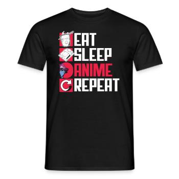 Funny Anime Gift - Men's T-Shirt - black - Front - AI Model Male 178 light (178cm)