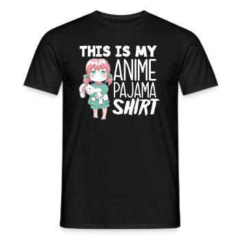 Funny Anime Gift - Men's T-Shirt - black - Front - AI Model Male 178 light (178cm)