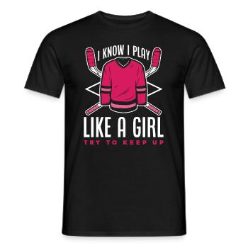 Lustiges Eishockey Hockey Geschenk Geschenkidee - Männer T-Shirt - Schwarz - Vorne - AI Model Male 178 light (178cm)