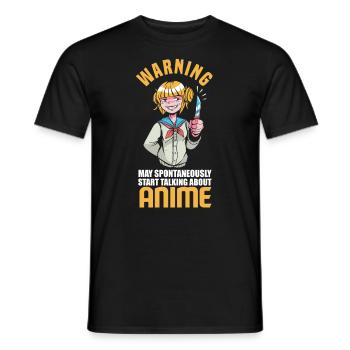 Funny Anime Gift - Men's T-Shirt - black - Front - AI Model Male 178 light (178cm)