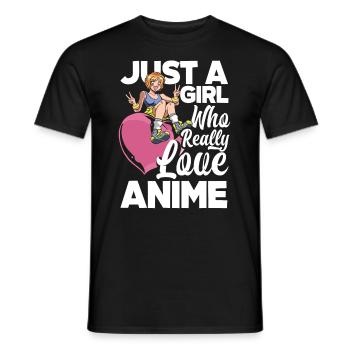 Funny Anime Gift - Men's T-Shirt - black - Front - AI Model Male 178 light (178cm)
