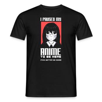 Funny Anime Gift - Men's T-Shirt - black - Front - AI Model Male 178 light (178cm)