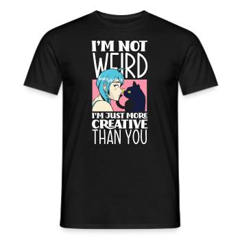 Funny Anime Gift - Men's T-Shirt - black - Front - AI Model Male 178 light (178cm)