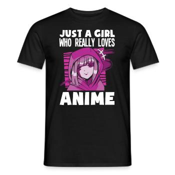 Funny Anime Gift - Men's T-Shirt - black - Front - AI Model Male 178 light (178cm)